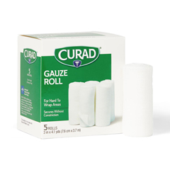 MEDCUR471435NRB - Curad - 100% Cotton Bandage Rolls, 3 x 4.1 Yards, 24/CS