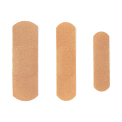 Curad Flex Fabric Assorted Adhesive Bandages, Island Pad, 30 Strips/Bx, 24 BX/CS
