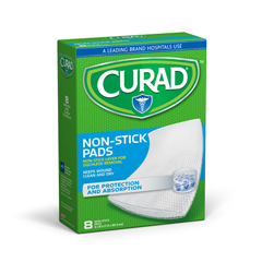 Curad Sterile Nonstick Pads, 12 BX/CS