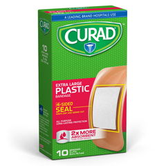 Curad Plastic Adhesive Bandages, Tan, 2