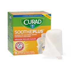 Curad SoothePlus Prosorb Rolled Gauze, 3