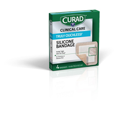 MEDCUR5001V1 - Medline - CURAD Silicone Flexible Fabric Bandages, 4 x 4, 24 BX/CS