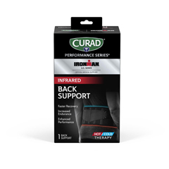CURAD Performance Series IRONMAN Infrared Back Support with Hot and Cold Compress, Powered by CELLIANT, 4 Supports/Case, 4 EA/CS