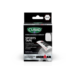MEDCURIM5027H - Medline - CURAD Performance Series IRONMAN Sports Tape, White with Black M-Dot, 1.5 x 10 yd.