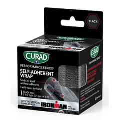 CURAD Performance Series IRONMAN Self-Adherent Wrap, Black, 2