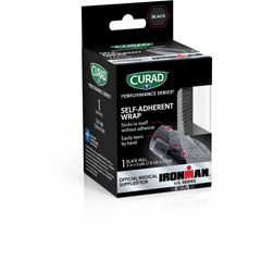Curad Performance Series IRONMAN Self-Adherent Wraps, Black, 3
