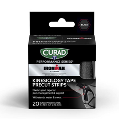 MEDCURIM5058 - Medline - Ironman CURAD Performance Series IRONMAN Kinesiology Tape, Black, 2 x 10, Without Canister