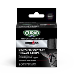 Curad Ironman CURAD Performance Series IRONMAN Kinesiology Tape, Black, 2