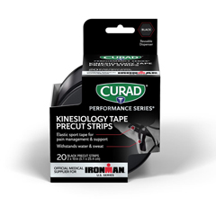 Curad Performance Series IRONMAN Kinesiology Tape, Black, 2