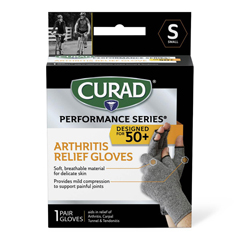 Curad Performance Series 50+ Arthritis Support Gloves, Small, 4 PR/CS