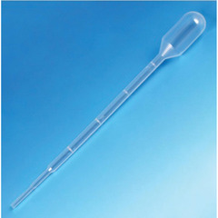 Globe Scientific Transfer Pipette with Small Bulb, Graduated to 1 mL, 140mm, 3.0 mL, Individually Wrapped, Sterile, 100/Pack, 4 Packs/Case