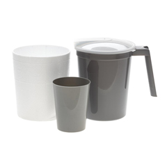 Medline Water Pitcher Kit with Tumbler and Outer Foam Jacket, Includes Graphite Pitcher DYND80535, Graphite Tumbler DYND80454 and Outer Foam Jacket DYND80532, Shrink-Wrapped