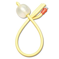 Medline Silicone-Elastomer Coated Latex Foley Catheter with Straight Tip, 3-Way, 16 Fr, 30 mL