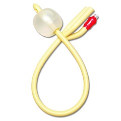 Medline Silicone-Elastomer Coated Latex Foley Catheter with Straight Tip, 3-Way, 18 Fr, 30 mL