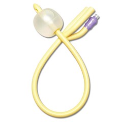 Medline Silicone-Elastomer Coated Latex Foley Catheter with Straight Tip, 3-Way, 22 Fr, 30 mL