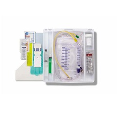 Medline Catheter Trays: One-Layer Tray with 400 mL Urine Meter with 2,500 mL Drain Bag and Silicone-Elastomer Coated Latex Foley Catheter, 14 Fr, 10 mL