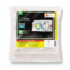 Medline SilverTouch 1-Layer 100% Silicone Foley Catheter Tray with Drain Bag, 18 Fr, 10 mL