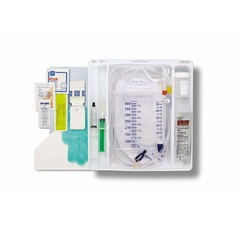 Medline Total 1-Layer Catheter Tray with Urine Meter and Drain Bag, 18 Fr, 10 mL