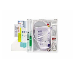 Medline 1-Layer Silicone Temperature-Sensing Foley Catheter Tray, 18 Fr x 10 mL
