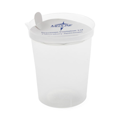Medline Non-Sterile PP Urinalysis Containers 6 oz. w/Paper Lid
