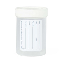 Medline Pneumatic Tube Sterile Specimen Containers, Graduated in mL, OR Sterile, 4 oz.
