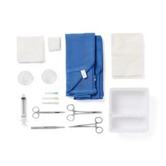 Medline Novaplus Laceration Trays with Floor-Grade Instruments, 12 Each per Case