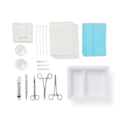 Medline Novaplus Laceration Trays with Floor-Grade Instruments, 1 Each