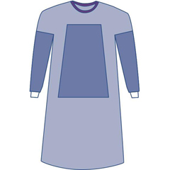 Medline Sterile Fabric-Reinforced Aurora Surgical Gowns, Set-In Sleeve, 1/EA
