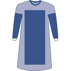 Medline Sterile Poly-Reinforced Aurora Gowns with Set-In Sleeves, 30 EA/CS