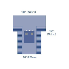 Medline Bilateral OrthoMax Extremity Surgical Drapes, 8 EA/CS