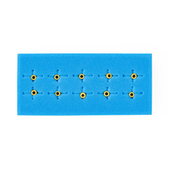 Medline Suture Boot, Yellow Boots in Blue Foam, 50 EA/CS
