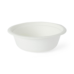 Medline Disposable Eco-Friendly Sugar-Cane-Fiber Bowl, White, 12 oz., 250 EA/BG