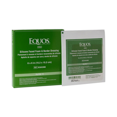 Medline EQUOS 5-Layer Foam Dressings with Silicone Adhesive, 6