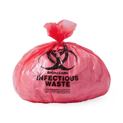 Medline Red Biohazard Liner, Medium, Print, 24