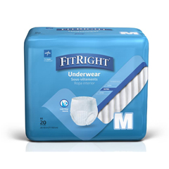 Medline FitRight Ultra Protective Underwear, Medium, 28