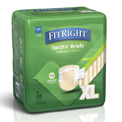 MEDFITEXTRAXLGZ - Medline - FitRight Extra Cloth-Like Adult Incontinence Briefs