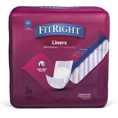MEDFITLINER500 - Medline - FitRight Incontinence Liners, Maximum, 13 x 34