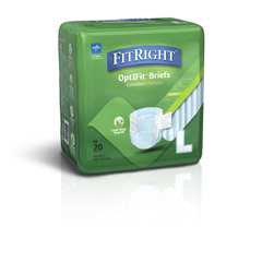 Medline FitRight Plus Incontinence Briefs, Large, 44