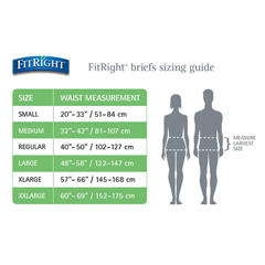 MEDFITBASICXXL - Medline - FitRight Basic Incontinence Briefs, 48-58, 100 EA/CS