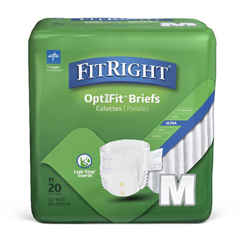Medline FitRight Ultra Incontinence Briefs, Medium, 32