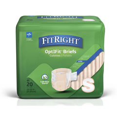 MEDFITULTRASMZ - Medline - FitRight Ultra Incontinence Briefs, 20-32, 20 EA/BG