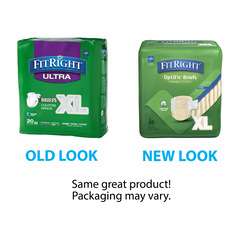 MEDFITULTRAXLGZ - Medline - FitRight Ultra Incontinence Briefs, 57-66, 20 EA/BG