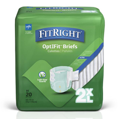 Medline FitRight Ultra Incontinence Briefs, 60
