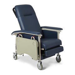 Medline CAL 117 Compliant ComfortEZ 3-Position Recliner, No Tray, Blueridge, 1/EA