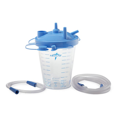 MEDHCS7851 - Medline - 850 cc Suction Canister Kit with Float Lid and Tubing, 12 EA/CS