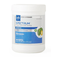 Medline Spectrum Advanced Hand Sanitizer Wipes, 1/EA