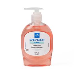 Medline Spectrum Clinical Antibacterial Liquid Hand Soap with 13% BZK, 7.5 oz. Pump Bottle