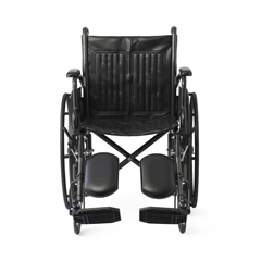 MEDK1166V22E - Medline - 16 Wide K1 Basic Vinyl Wheelchair with Swing-Back Desk-Length Arms and Elevating Leg Rests