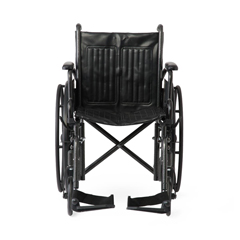 MEDK1186V22S - Medline - 18 Wide K1 Basic Vinyl Wheelchair with Swing-Back Desk-Length Arms and Swing-Away Leg Rests