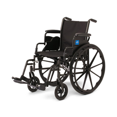 MEDK3166N24S - Medline - K3 Guardian 16 Wide Wheelchair with Desk-Length Arms and Swing-Away Footrests